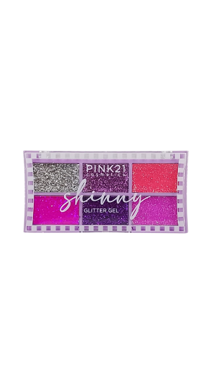 PINK 21 PALETA GLITTER GEL SHINNY 11,89G COR 03