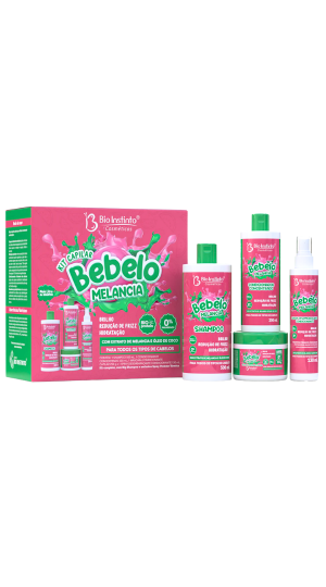 BIO INSTINTO KIT CAPILAR BEBELOO MELANCIA COM 4 UNIDADES