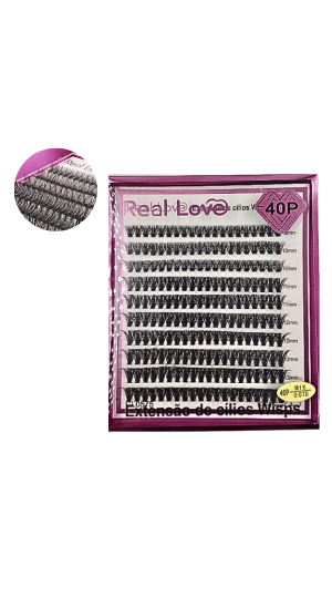 REAL LOVE CILIOS TUFINHO 40P 9-14 MIX 0.07D