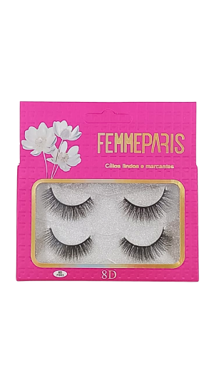 FEMMEPARIS CÍLIOS POSTIÇOS 8D F003 C/2