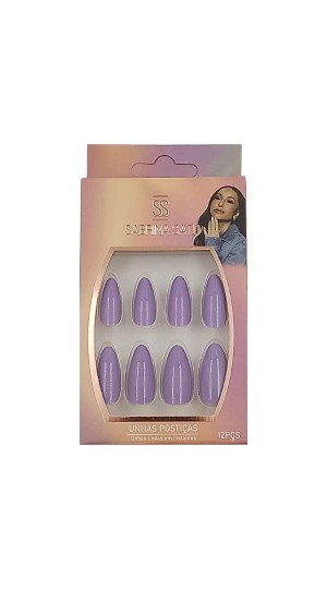 SABRINA SATO UNHA POSTIÇA LÍLAS C/12PCS 