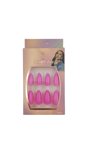 SABRINA SATO UNHA POSTIÇA ROSA CLARO C/12PCS 