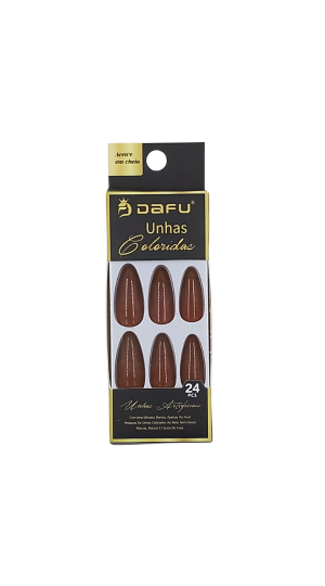 DAFU UNHAS POSTIÇA C/24 CARAMELO 