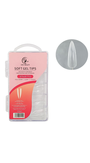 STAY BEAUTY SOFT GEL TIPS STILETTO C/100