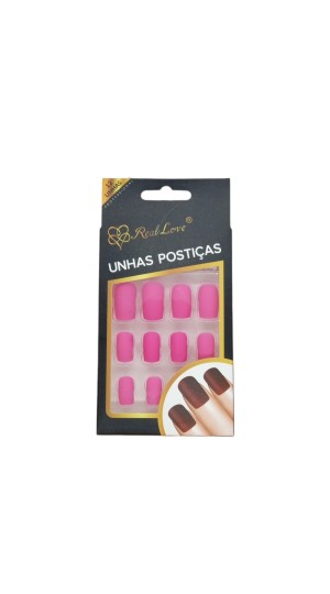 REAL LOVE UNHA POSTIÇA C/12 ROSA