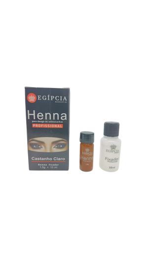 EGIPCIA HENNA CASTANHO CLARO HENNA 1,5G + 10ML FIXADOR