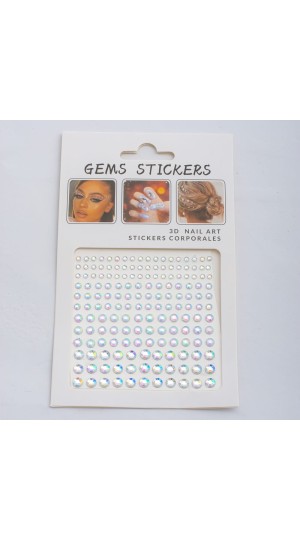 GEMS STICKERS STARSS 3D CARTELA