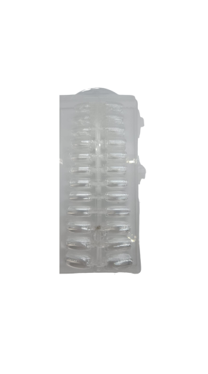 DAFU UNHA POSTIÇA TRANSPARENTE C/240 PEÇAS LEVE FINA NATURAL