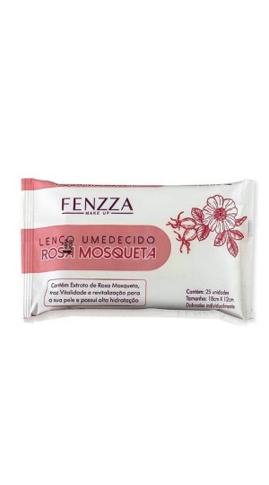 FENZZA LENÇO UMEDECIDO ROSA MOSQUETA C/ 25 UNIDADES